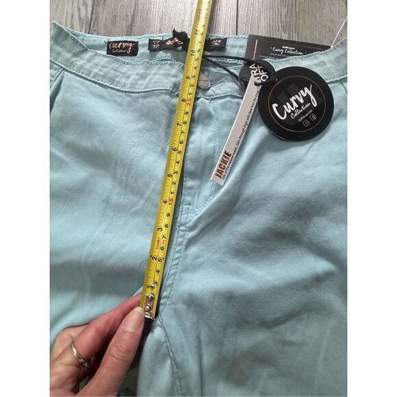 Dollhouse teal blue flare bell bottom curvy pants size 25 - Picture 5 of 13